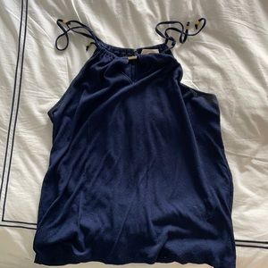 Micheal Cors navy blue sleeveless top